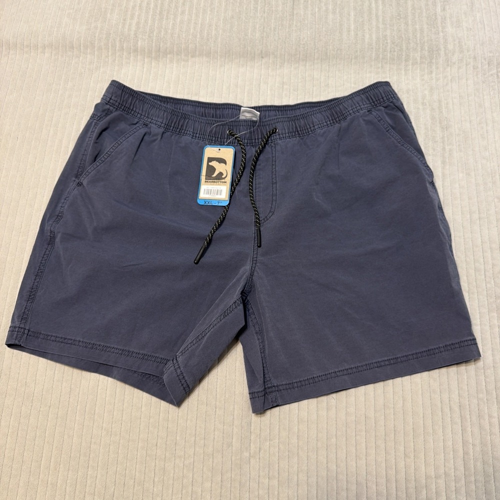 BearBottom Swim Trunks Men's Size 2XL Elastic Waist 7" Inseam Beach Unlined